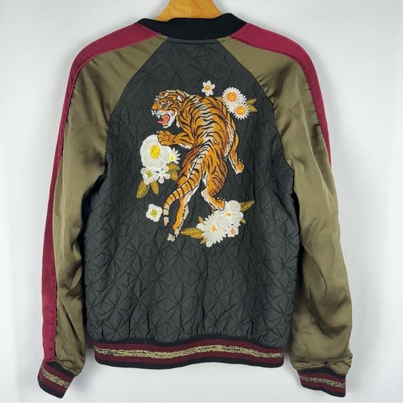 Zara Jackets & Blazers - Zara Embroidered Tiger Bomber Jacket
